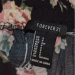 Forever 21 Forever 21Black Floral Black Button Down Skirt Size Small Photo 7