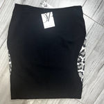 Diane Von Furstenberg  Emma Pencil Skirt Leopard Black Ivory 10 NWT Photo 3