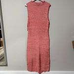 Anthropologie Daily Practice MockNeck Sleeveless Ribbed Midi dress Coral Size XL Photo 3