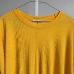 ZARA sz L yellow ribbed oversized batwing boho blouse Photo 1