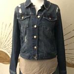 Celebrity Pink Closet Staple Stretch Distressed Denim Jean Jacket Photo 0