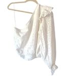 Cami NYC  Ardana Eyelet White One Shoulder Blouse Top size large Photo 6