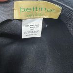 Anthropologie  Bettina Wool Fedora Black Gray Ribbon Band Classic Women’s Hat Photo 3