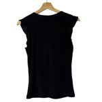 Star City Vintage  Black Ruffle Front V-Neck Tank Top M Photo 1