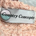 Vintage 80’s M peach Knit short sleeve Sweater Floral Embroidery Orange Size M Photo 1