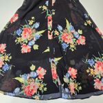 LPA  Button Up Midi Dress in Midnight Roses  Medium Photo 3