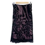 Jody Vintage Y2K Black Pink Velvet Burnout Skirt A Photo 2