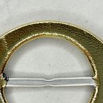 Vintage Plastic and Metal Metallic Gold Scarf Slide Shirt Tie Bar Belt Buckle Photo 5