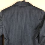 Theory  Women’s Virgin Wool Dark Gray Pinstripe 2-Button Blazer Photo 5