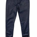 Articles of Society Beaded Fringe Coated Black Ankle Skinny Jeans - 29 Photo 0