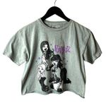 Bratz T Shirt Womens Gray XS Extra Small Raw Hem Crop Top Doll Graphic Tee Solid Photo 0