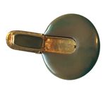 Vintage Perfume Pendant Khara by Max Factor Green Gold Solid Perfume Inside Photo 3