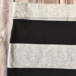 Gap New Mini Pencil Skirt XS 0 2 Black Gray Rugby Stripe Cotton Jersey Bodycon Photo 4
