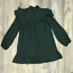 Wild Fable NWT  Women’s Mini Dress Long Sleeve Ruffle Mock Neck Gray Size XS Photo 0