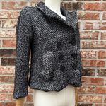 Loft Ann Taylor  black and grey cropped wool-blend peacoat / XS / EUC Photo 4