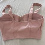 Haute Monde Pink Crop Bustier Bralette Top Zipper Detail Women's Sz S Photo 12