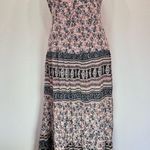 CHAPS Boho Dainty Floral and Paisley Tiered Cotton Sundress with Smocked Back Photo 2