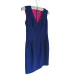 Vince Camuto V-Neck Fit & Flare Sleeveless Dress Navy Blue Size 6 Classic Event Photo 4