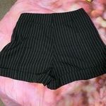 She & Sky  Pinstripe Lace Up High Waisted Shorts Photo 6