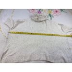 Loft  Petite Cream Speckled Knit Turtleneck Poncho Style Sweater Top Photo 3