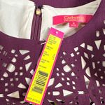 Catherine Malandrino Deep Plum Cabernet Purple Lace Laser Cut Pencil Dress sz 2 Photo 5
