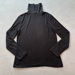 ZARA  Women Turtleneck Top L Black Long Sleeve Classic Basic Casual Shirt Tee Photo 1