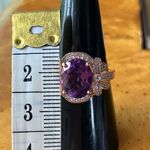 Natural Rose de France Amethyst Sterling Silver Ring Size 8 Purple Photo 6
