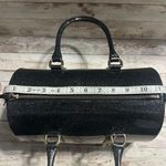 Black Gold Glitter Jelly Candy Handbag Purse Satchel Bling Glossy Rubber Shimmer Photo 5