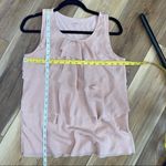 Loft ANN Taylor Shirt Tank Top Blouse Sleeveless Millennial Powder Pink Ruffles Photo 5