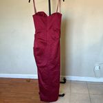 House Of CB  XS A-C   “Flora” Pleated Satin Midi Wine‎ Dress NWOT Photo 10