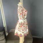 Women’s Floral Print White Summer Mini Dress *Tag Size M fits like a SMALL NEW White Photo 3