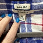 L.L. Bean Blue and White Plaid Jacket EUC Size 2X Photo 2
