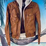 PacSun Nollie brown leather jacket Photo 0