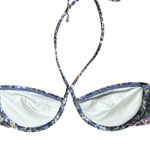 Bananhot NWT St Tropez Bikini Top Marbled Water Blue Tie Underwire Size Small Photo 6