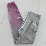 Gymshark  Adapt Ombre Seamless High Rise Leggings Light Grey Marl Pink Sz Small Photo 3