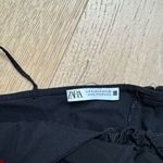 ZARA  Black Ruffle One Shoulder Crop Top Size Small blouse Fun Feminine Going Out Photo 2