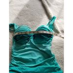 Bleu Rod Beattie Bleu by Rod Beattie Shirred Ombré One-Piece Swimsuit in Sea Dive Women's Size 6 Photo 5
