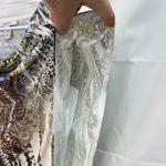 Style & Co NWOT women's green white floral tie dyed faux sequin loose blouse L Photo 1