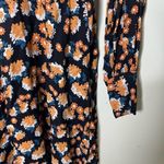 ByTimo Vintage Drape V Neck Dress Poppyfield Floral Black Womens XS Photo 7