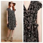 Anthropologie [] Maeve Noronha Elephant Print Flowy Faux Wrap Dress Size Large L Photo 1