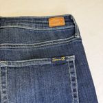 Seven7 Dark Wash Straight Leg Mid Rise Raw Hem Crop Denim Jeans Size 10 Women # Photo 3