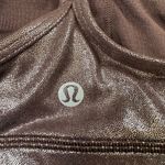 Lululemon Flow Y Sports Bra Nulu 4 Shiny Brown Shimmer Racerback Soft Yoga Gym Photo 3