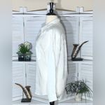 Domani Collection White Satin Long Sleeve Shirt Large Photo 3