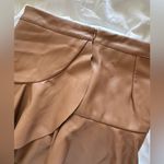 The Impeccable Pig  Faux Leather Brown Mini Skirt Photo 6