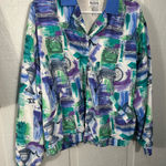 Oleg Cassini  Women’s Vintage Long Sleeve Multicolored Button Down Jacket SZ La… Photo 0