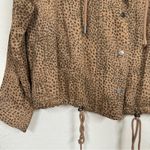 Rails  Tan Animal Print Bomber Jacket Lightweight Coat Womens M Brown Leopard Photo 1