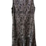 Veronica M Dress Cinderella Ruffle Ponte Black Metallic Gold Sleeveless New Sz M Photo 4