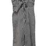 Main Strip  Striped Jumpsuit Black and White Size Large Photo 1