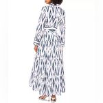 1. State  Women's Cotton Aztec-Patterned Button-Front Maxi Dress Sz S Photo 5