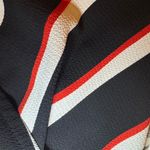 Trixxi Black Romper with Bold White and Red Stripes Photo 6